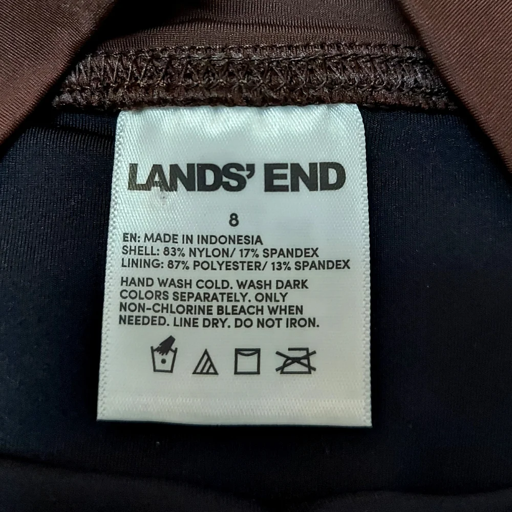 NWT Land's End Tankini Set Top Size 10-12 Bottoms Size 8